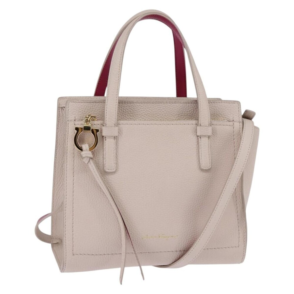 Salvatore Ferragamo Amy Tote Pebbled Leather Small